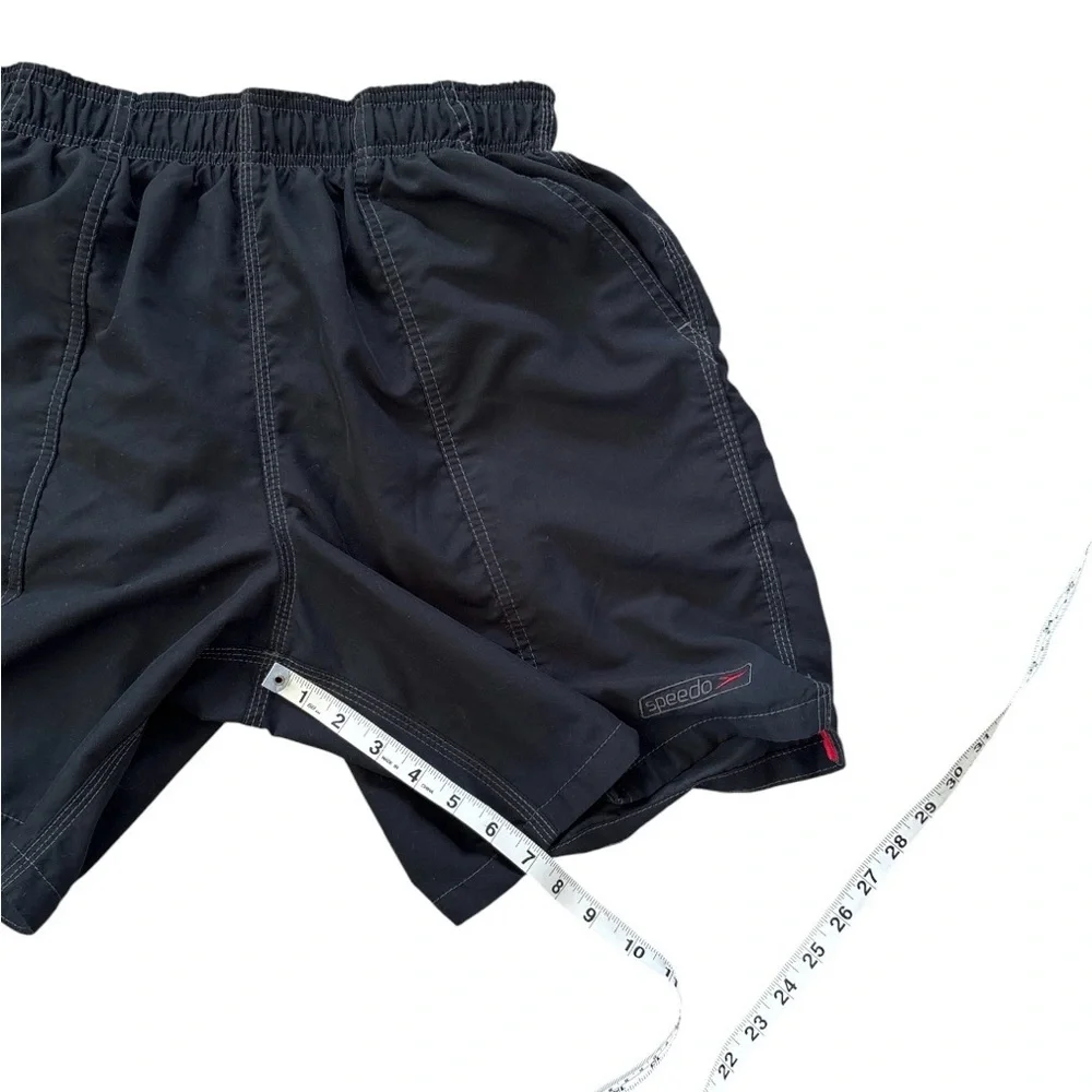 Vintage Speedo Black Men's Swim Shorts with Lining Size‎ Medium